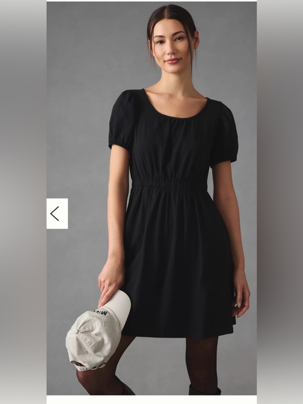 Anthropologie Daily Practice Cap-Sleeve Dress Black , XL - Picture 6 of 14